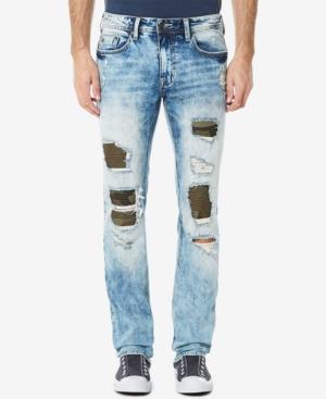 Buffalo David Bitton Men's Evan-x Slim-straight Fit Stretch Ripped Jeans