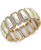 Thalia Sodi Gold-tone Glass Stone And Pave Stretch Bracelet, Only At Macy's
