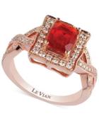 Le Vian Fire Opal (3/4 Ct. T.w.) And Diamond (1/2 Ct. T.w.) Ring In 14k Rose Gold