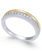 Diamond Two-tone Band (1/4 Ct. T.w.) In 14k Gold & White Gold