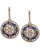 Lonna & Lilly Gold-tone Crystal & Bead Openwork Drop Earrings