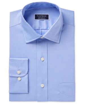 Club Room Men's Classic/regular Fit Performance Easy-care Pinpoint Solid Dress Shirt, Created For Macy's