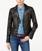 Tommy Hilfiger Faux-leather Moto Jacket, Only At Macy's