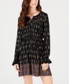 American Rag Juniors' Printed Lace-up Peasant Dress, Created For Macy's