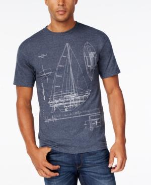 Club Room Men's Blueprint Graphic-print T-shirt, Only At Macy's