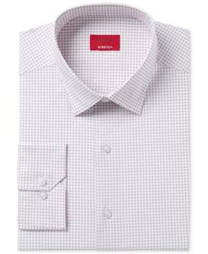 Alfani Men's Regular Fit Performance Stretch Square Dot Print Dress Shirt, Created For Macy's