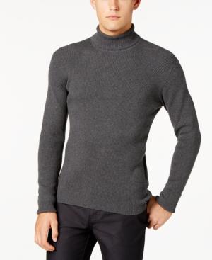 Ryan Seacrest Distinction Men's Charcoal Gray Turtleneck Sweater, Created For Macy's