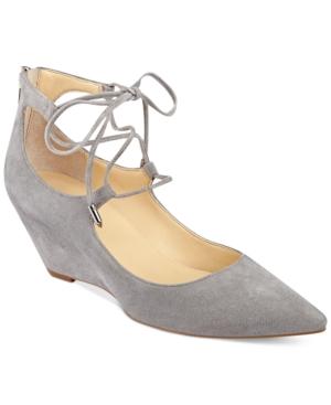 Ivanka Trump Winogrand Lace-up Wedge Pumps Women's Shoes