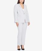 Tahari Asl Plus Size One-button Jacket & Pants Suit