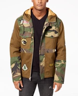 Reason Men's Hooded Camo Navigator Jacket