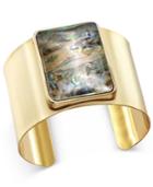 Inc International Concepts Gold-tone Albalone Stone Cuff Bracelet, Only At Macy's