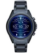 Ax Armani Exchange Men's Connected Blue Stainless Steel Bracelet Touchscreen Smart Watch 48mm
