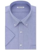 Van Heusen Men's Classic-fit Flex Collar Wrinkle Free Short-sleeve Oxford Dress Shirt