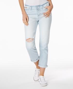 Calvin Klein Jeans Ripped, Rolled-cuff Boyfriend Jeans