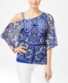 Inc International Concepts Printed One-shoulder Blouse, Only At Macy's