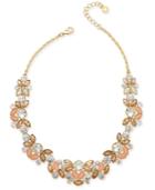 Charter Club Gold-tone Multi-crystal Collar Necklace, Created For Macy's