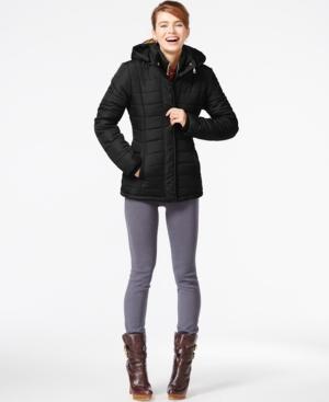 Rampage Hooded Quilted Puffer Coat