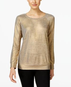 Inc International Concepts Metallic Sweatshirt, Only At Macy's