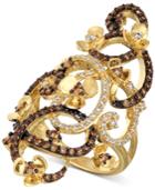 Le Vian Chocolatier With Chocolate Diamonds And White Diamonds Ring (1-1/6 Ct. T.w.) In 14k Gold