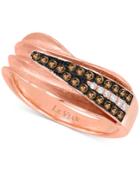 Le Vian Chocolatier Diamond Geometrical Ring (1/5 Ct. T.w.) In 14k Rose Gold