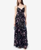 Fame And Partners Floral Ruffle Maxi Gown