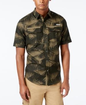 Sean John Men's Lightweight Palm-print Short-sleeve Shirt