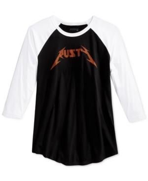 Rusty Peeks Graphic-print Logo Raglan-sleeve Shirt