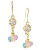 Charter Club Gold-tone Pave Beaded Drop Earrings, Only At Macy's