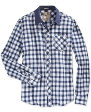 Guess Men's Long-sleeve Check-print Shirt
