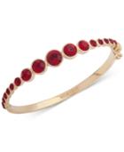 Givenchy Gold-tone Red Stone Bangle Bracelet