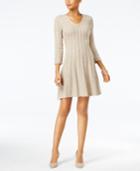 Jessica Howard Cable-knit Sweater Dress