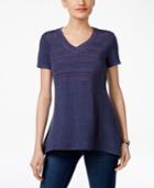 Style & Co Crochet-trim Top, Only At Macy's