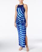 Jessica Simpson Tess Tie-dyed Halter Maxi Dress