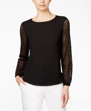 Nine West Lace Long-sleeve Top