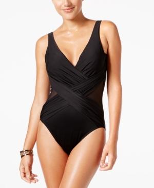 Miraclesuit Solid Crossover Tummy Control One-piece Swimsuit Women's Swimsuit