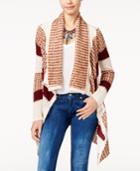 Planet Gold Juniors' Striped Waterfall Cardigan