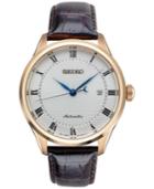 Seiko Men's Automatic Brown Leather Strap Watch 42mm Srp772