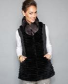 The Fur Vault Reversible Rabbit Fur Vest