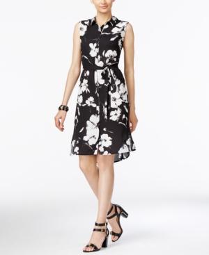 Ny Collection Floral-print Shirtdress