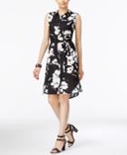 Ny Collection Floral-print Shirtdress