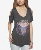 Jessica Simpson Ummi Cold-shoulder Graphic T-shirt