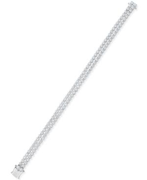 Diamond Two Strand Tennis Bracelet (3 Ct. T.w.) In 14k White Gold
