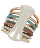 Robert Lee Morris Soho Multi-tone Sculptural Multi-band Patina Ring