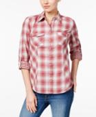 Style & Co. Petite Cotton Mixed-plaid Shirt, Only At Macy's
