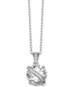 Giani Bernini Cubic Zirconia Wrapped Pendant Necklace In Sterling Silver, Created For Macy's