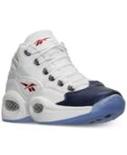 Reebok Men's Question Mid Og Blue Toe Basketball Sneakers From Finish Line