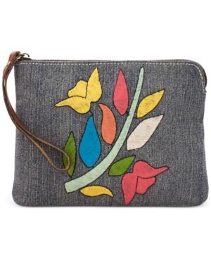 Patricia Nash Floral Embroidery Cassini Wristlet