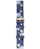 Voguestrap Smart Buddie Platinum Wisteria Floral-print Sport Tpe Strap For 22mm Smart Watch