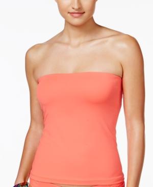 Becca Electric Current Macrame-back Bandeau Tankini Top Women's Swimsuit