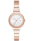 Dkny Women's Astroria Rose Gold-tone Bracelet Watch 32mm, Created For Macy's